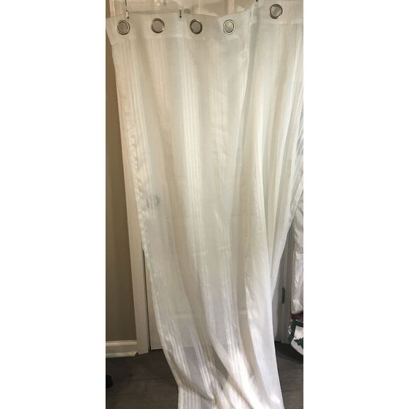 Sheer Cottage Window Curtains Panels Treatment Size 48"x72" 2 Pcs - Picture 5 of 5